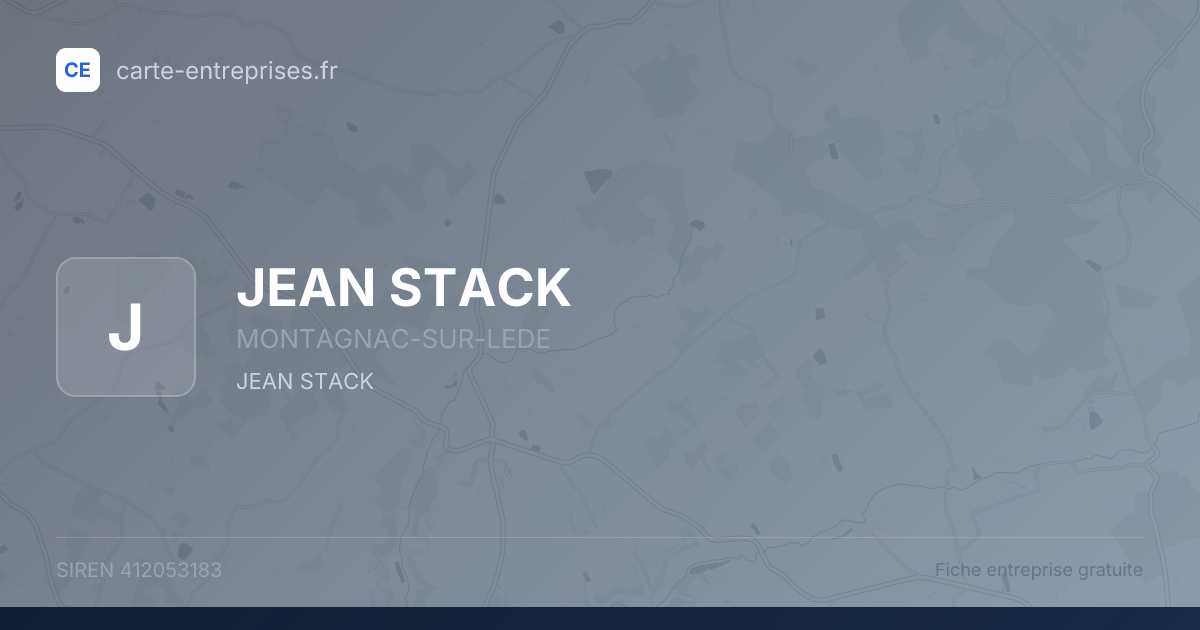 JEAN STACK — 412053183 — fiche entreprise