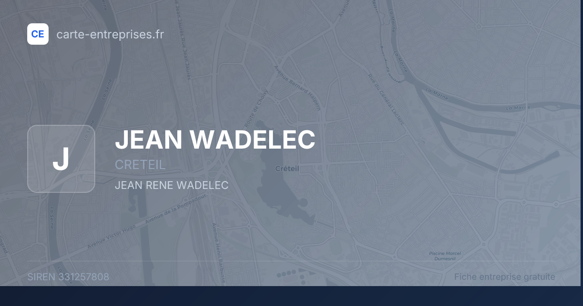 JEAN WADELEC — 331257808 — fiche entreprise