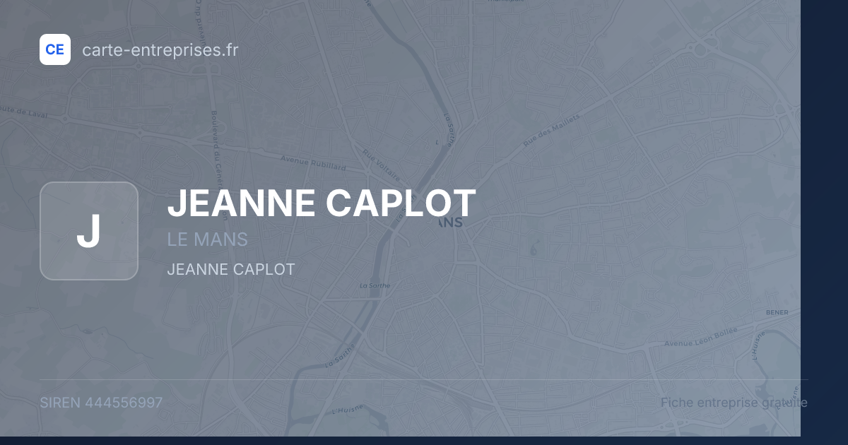 JEANNE CAPLOT — 444556997 — fiche entreprise