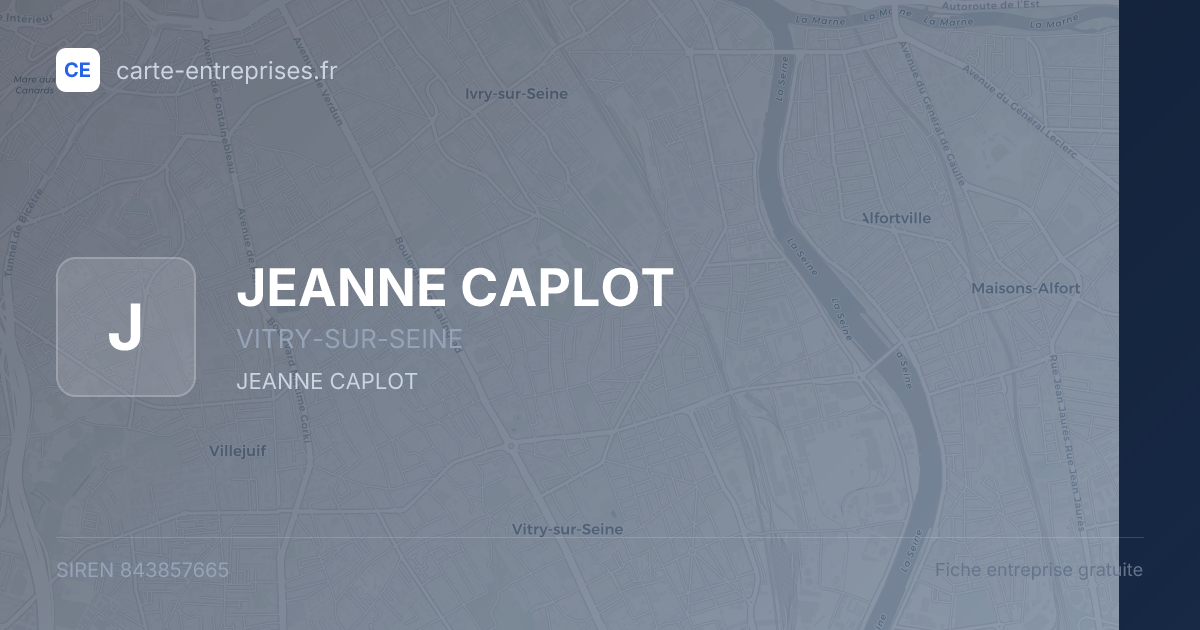 JEANNE CAPLOT — 843857665 — fiche entreprise