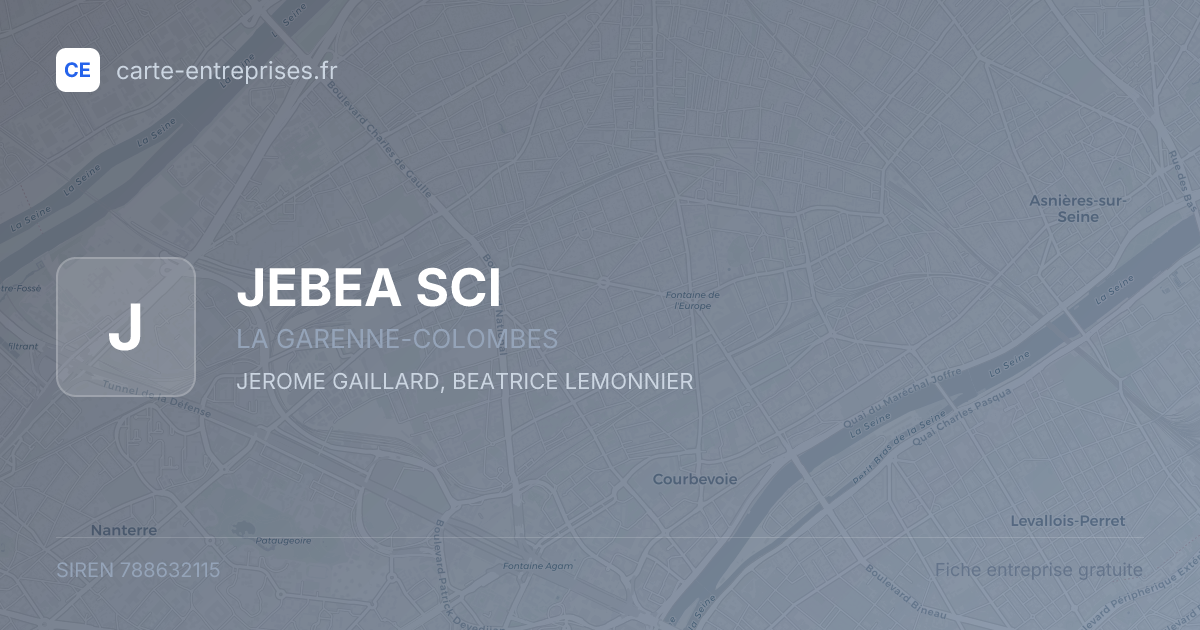 JEBEA SCI — 788632115 — fiche entreprise