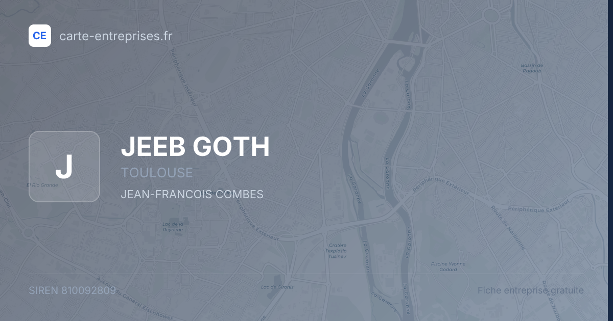 JEEB GOTH — 810092809 — fiche entreprise