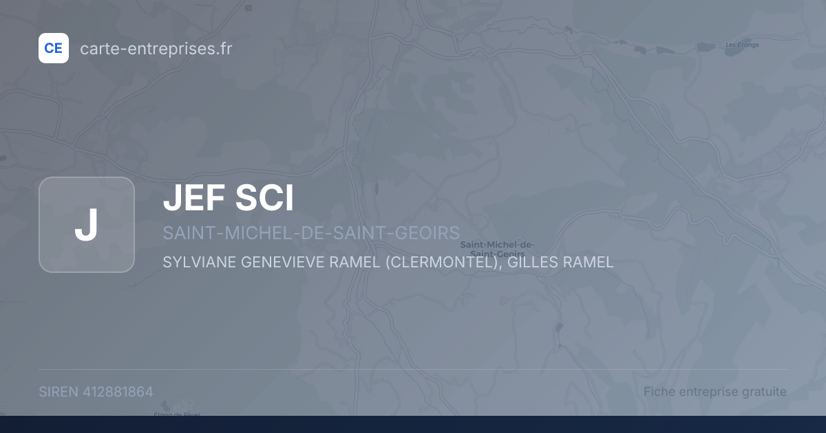 JEF SCI — 412881864 — fiche entreprise
