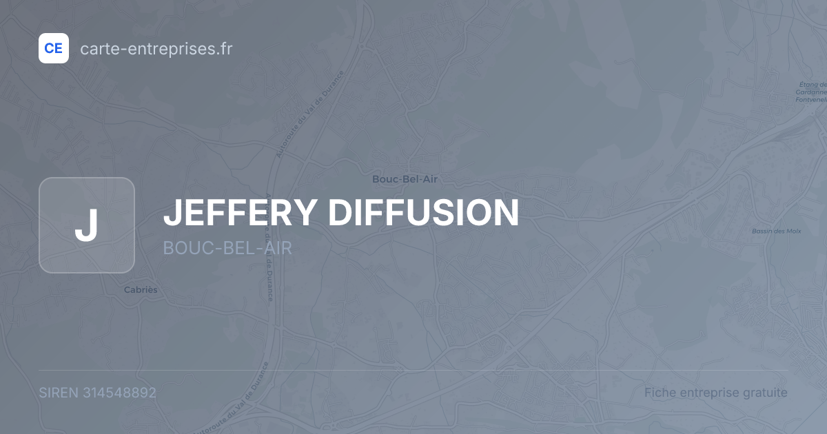 JEFFERY DIFFUSION — 314548892 — fiche entreprise