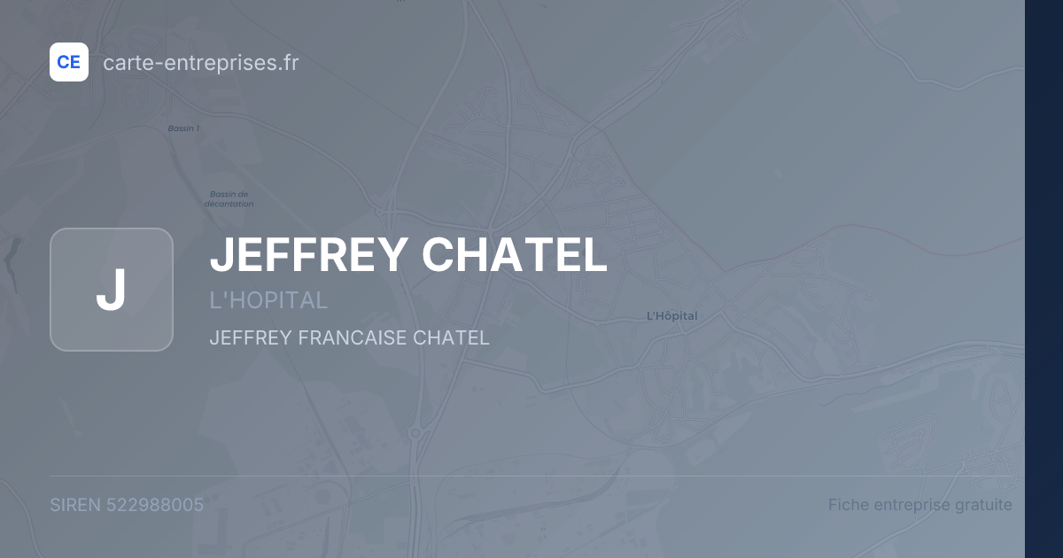 JEFFREY CHATEL — 522988005 — fiche entreprise
