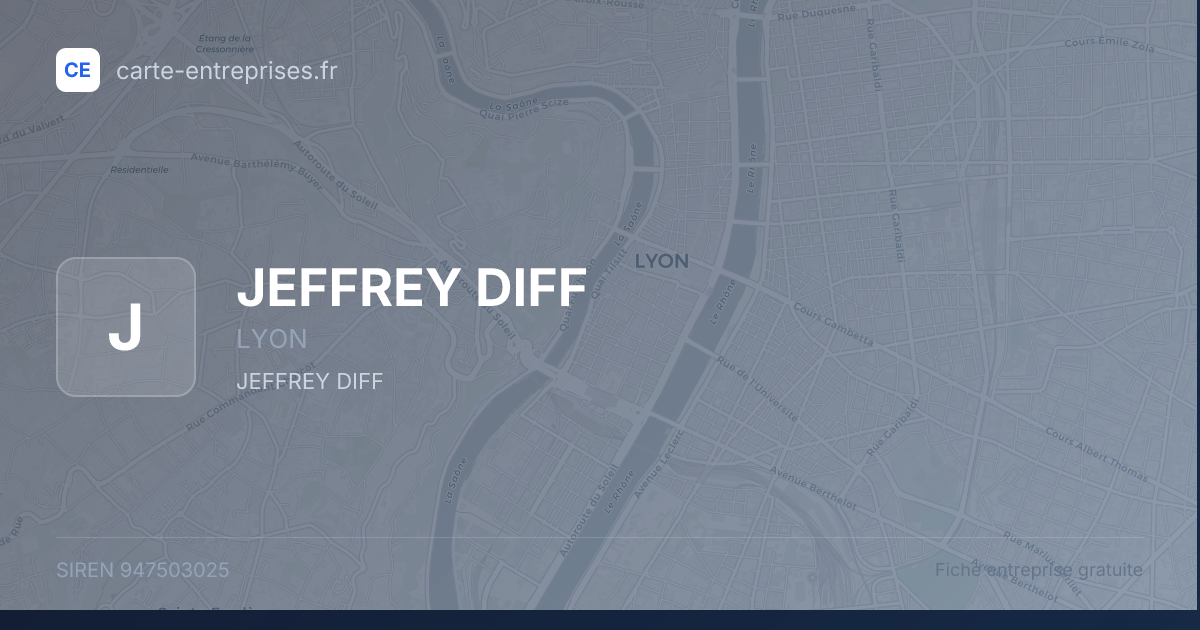 JEFFREY DIFF — 947503025 — fiche entreprise