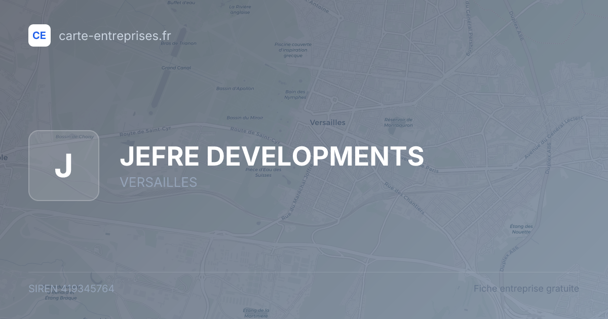 JEFRE DEVELOPMENTS — 419345764 — fiche entreprise
