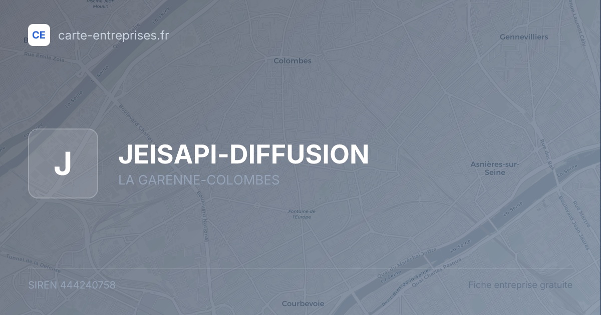JEISAPI-DIFFUSION — 444240758 — fiche entreprise