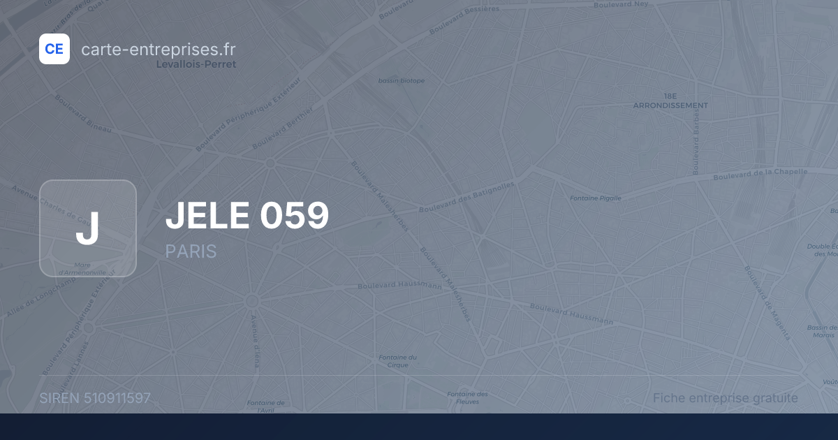 JELE 059 — 510911597 — fiche entreprise