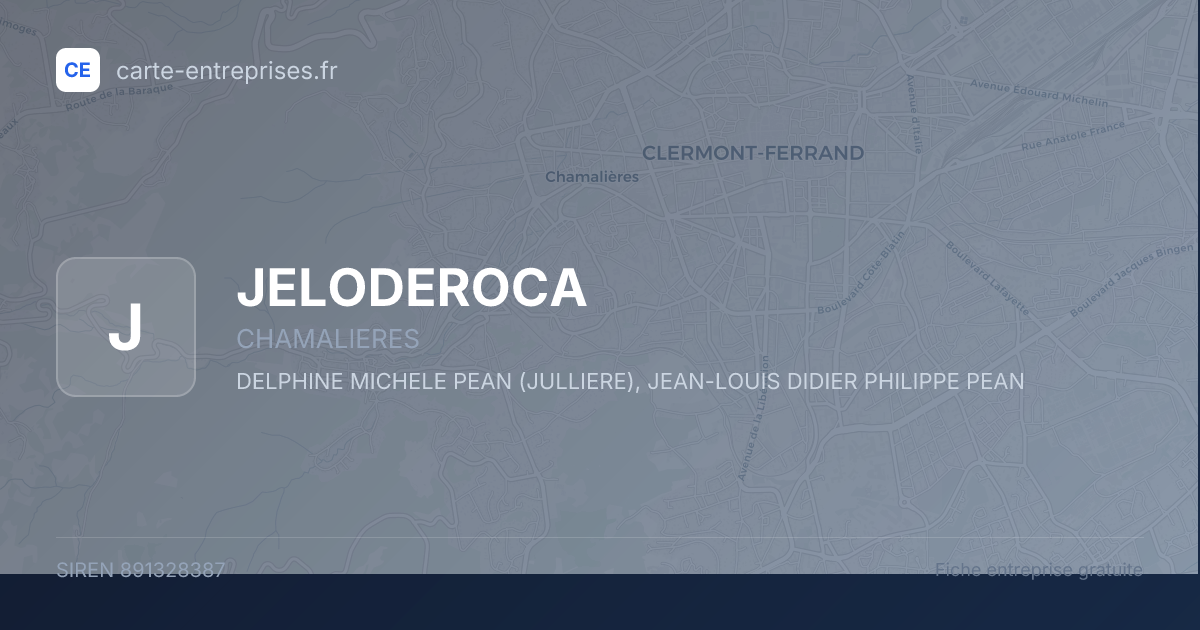 JELODEROCA — 891328387 — fiche entreprise