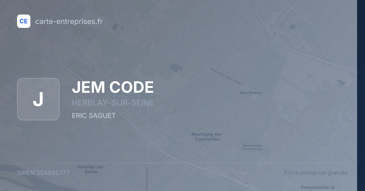 JEM CODE — 504845777 — fiche entreprise
