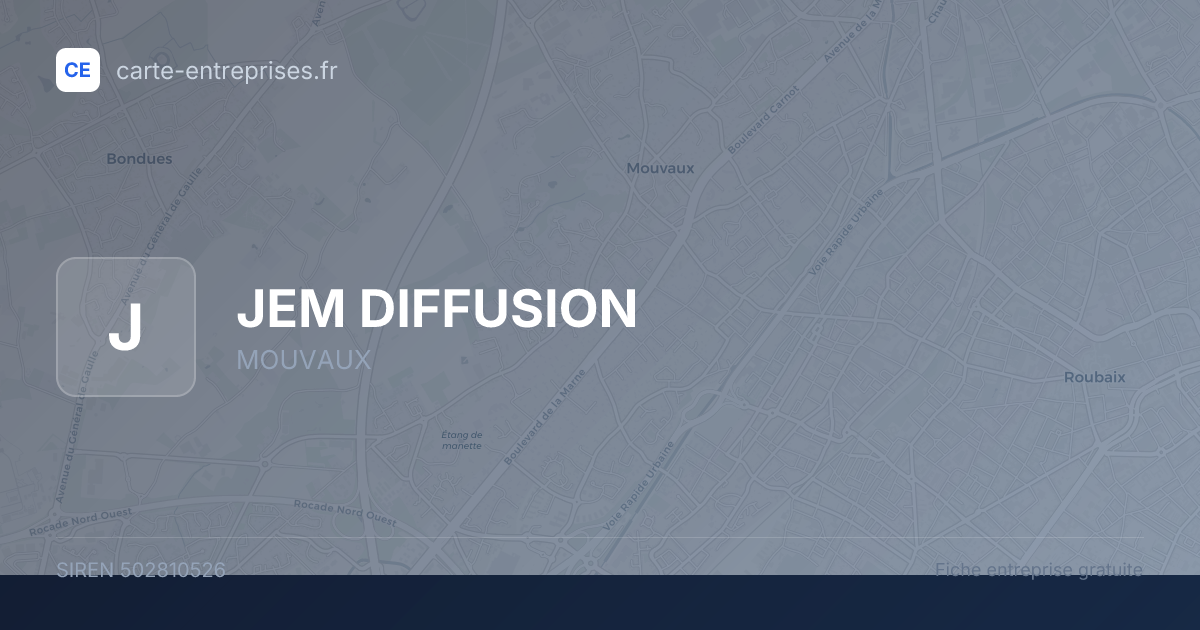 JEM DIFFUSION — 502810526 — fiche entreprise
