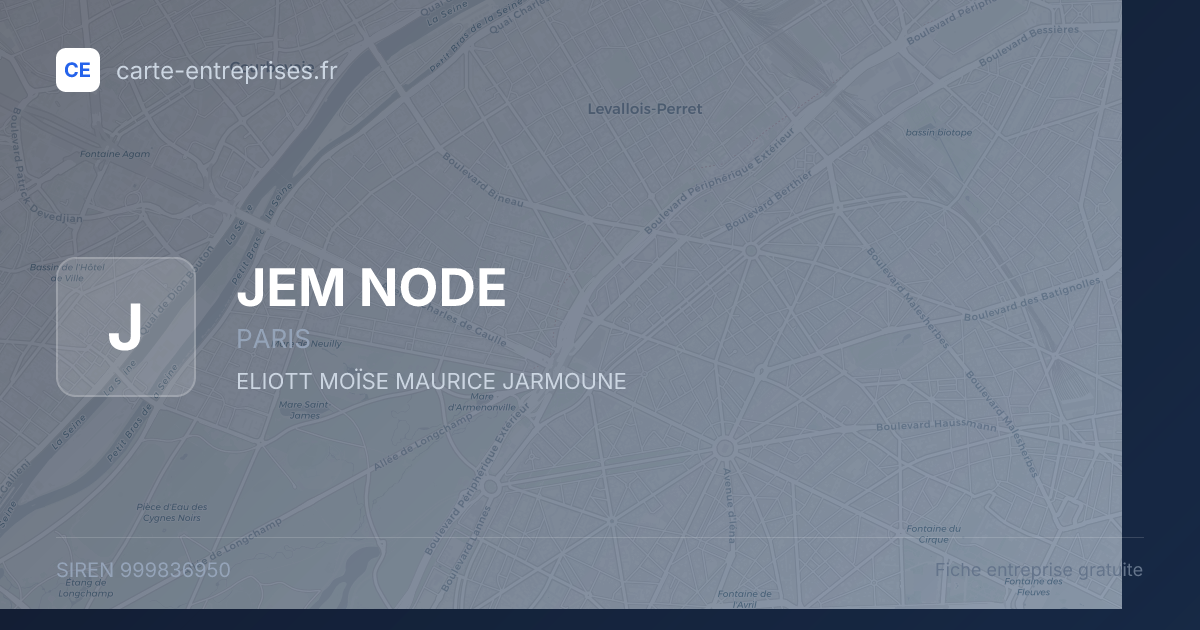 JEM NODE — 999836950 — fiche entreprise