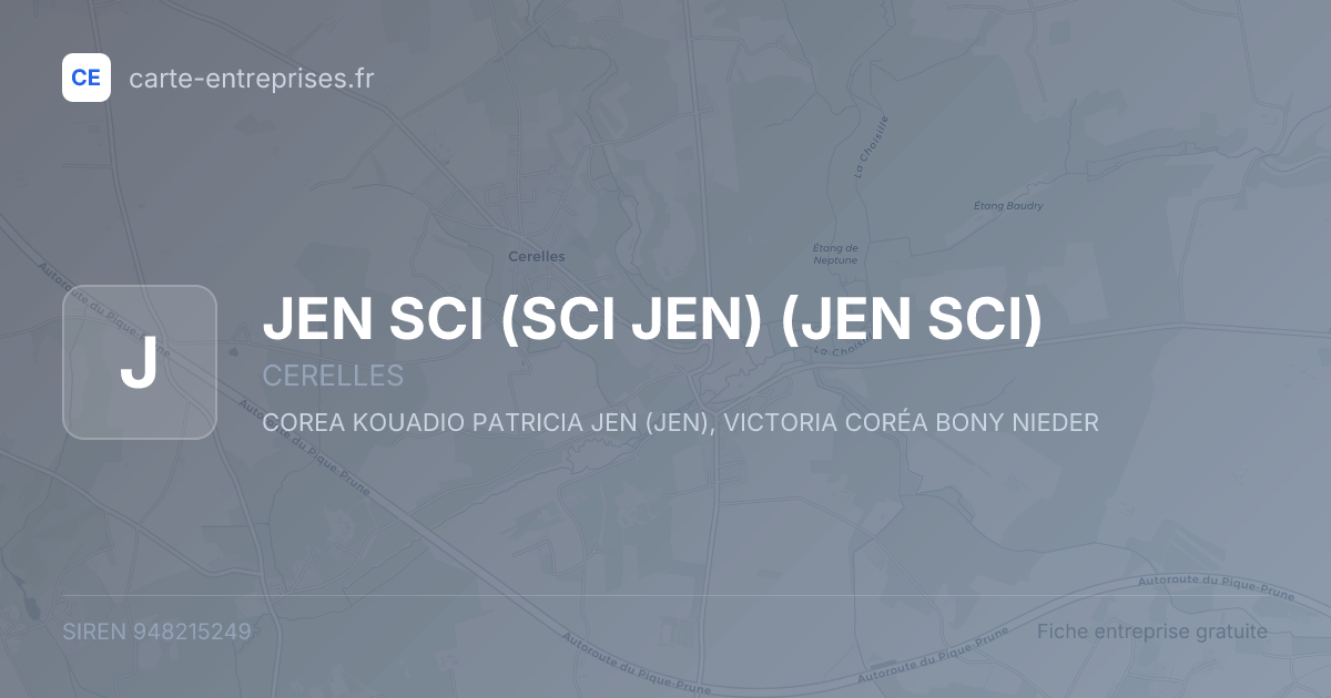 JEN SCI (SCI JEN) (JEN SCI) — 948215249 — fiche entreprise