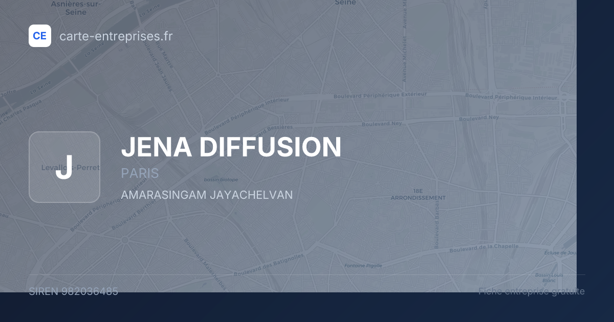 JENA DIFFUSION — 982036485 — fiche entreprise