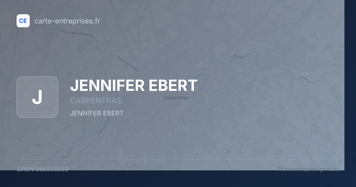 JENNIFER EBERT — 888935293 — fiche entreprise