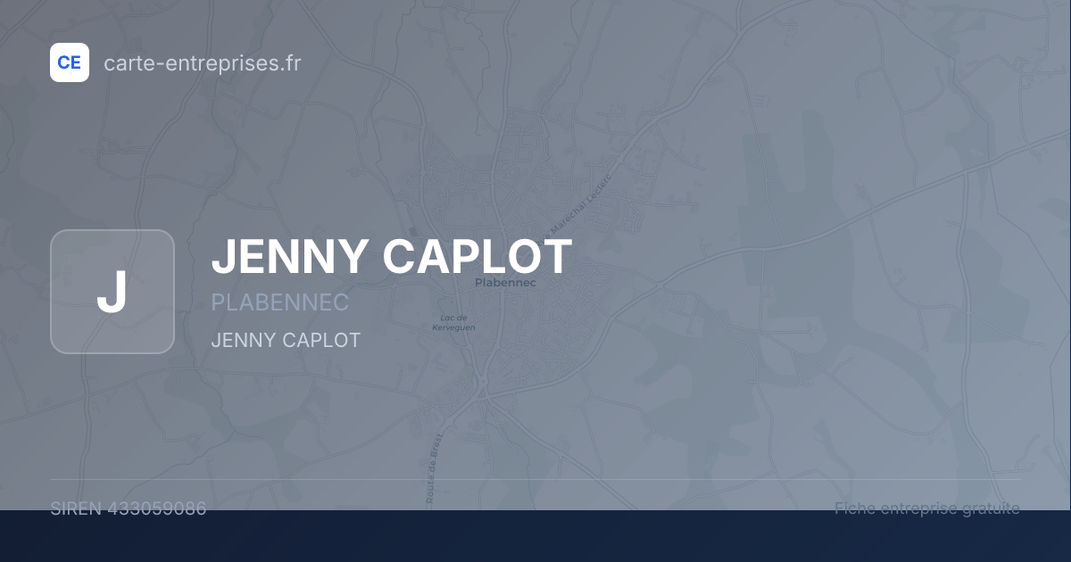 JENNY CAPLOT — 433059086 — fiche entreprise