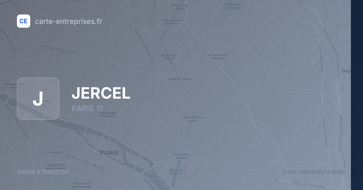 JERCEL — 478962251 — fiche entreprise