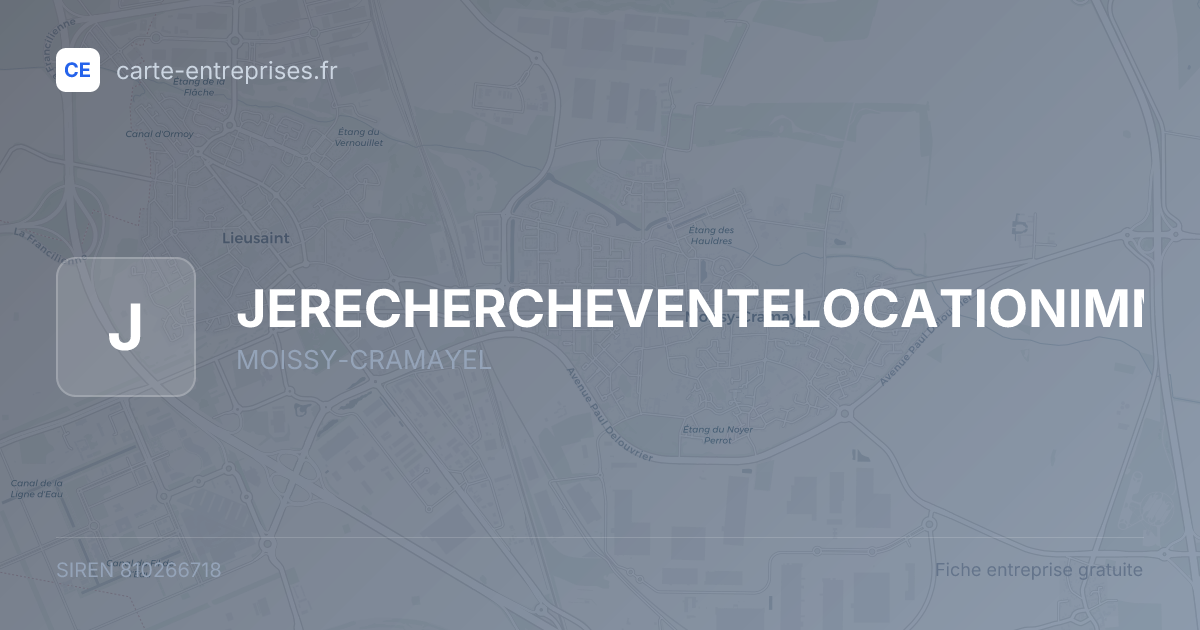 JERECHERCHEVENTELOCATIONIMMO.COM — 810266718 — fiche entreprise