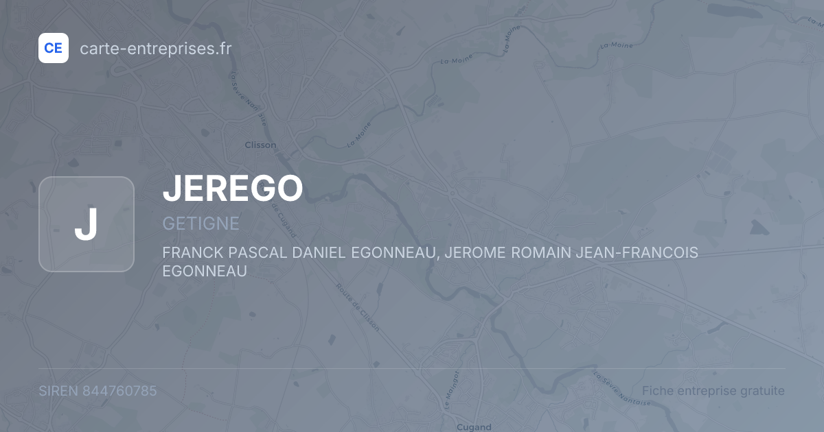 JEREGO — 844760785 — fiche entreprise
