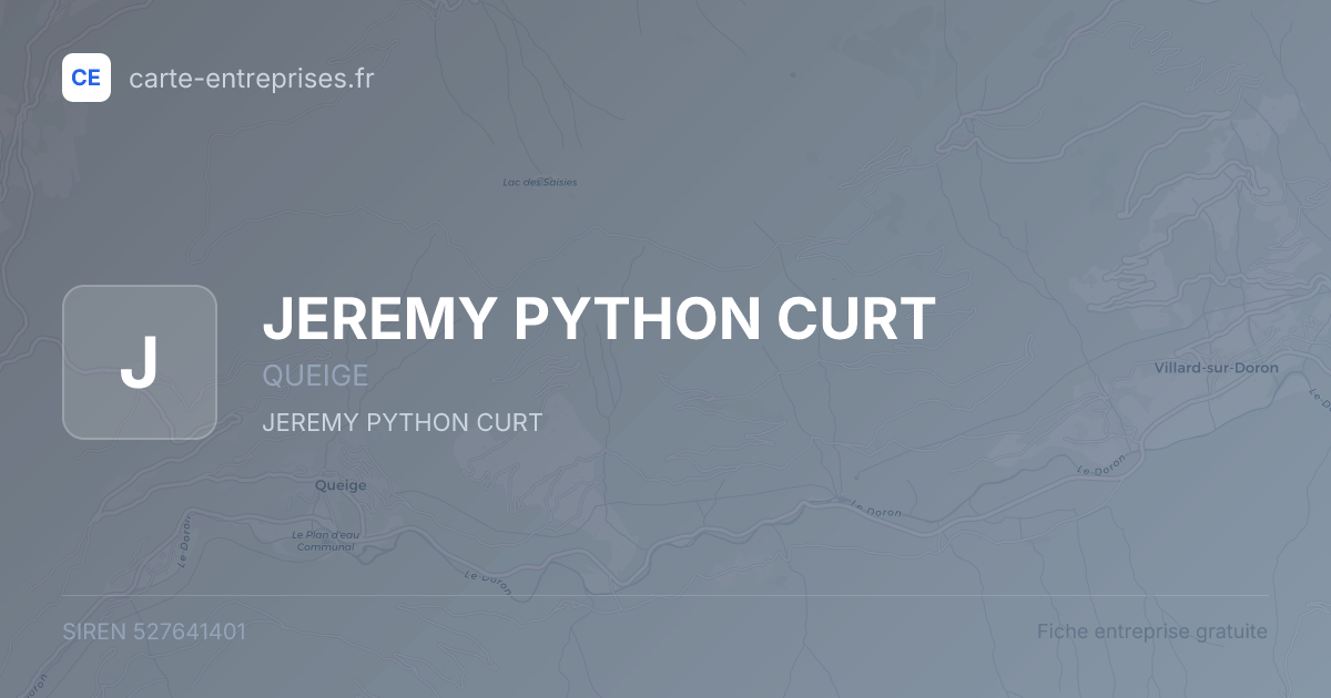 JEREMY PYTHON CURT — 527641401 — fiche entreprise