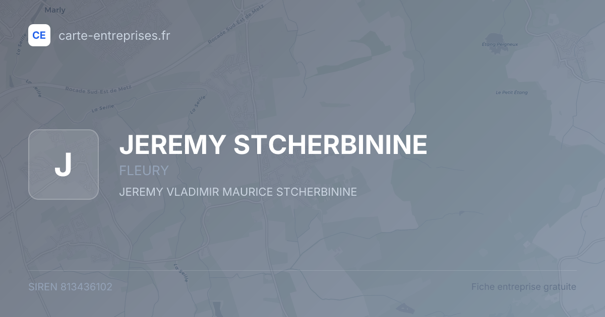 JEREMY STCHERBININE — 813436102 — fiche entreprise