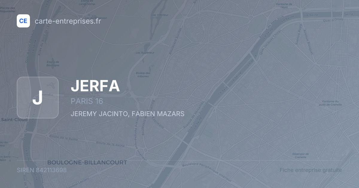 JERFA — 842113698 — fiche entreprise