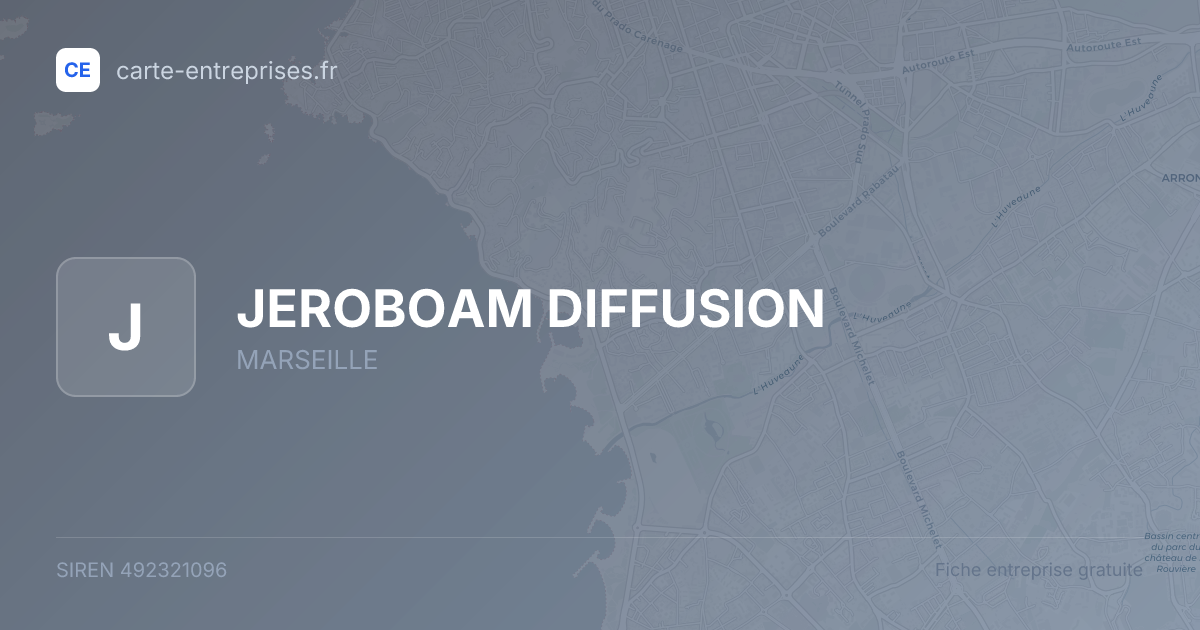 JEROBOAM DIFFUSION — 492321096 — fiche entreprise