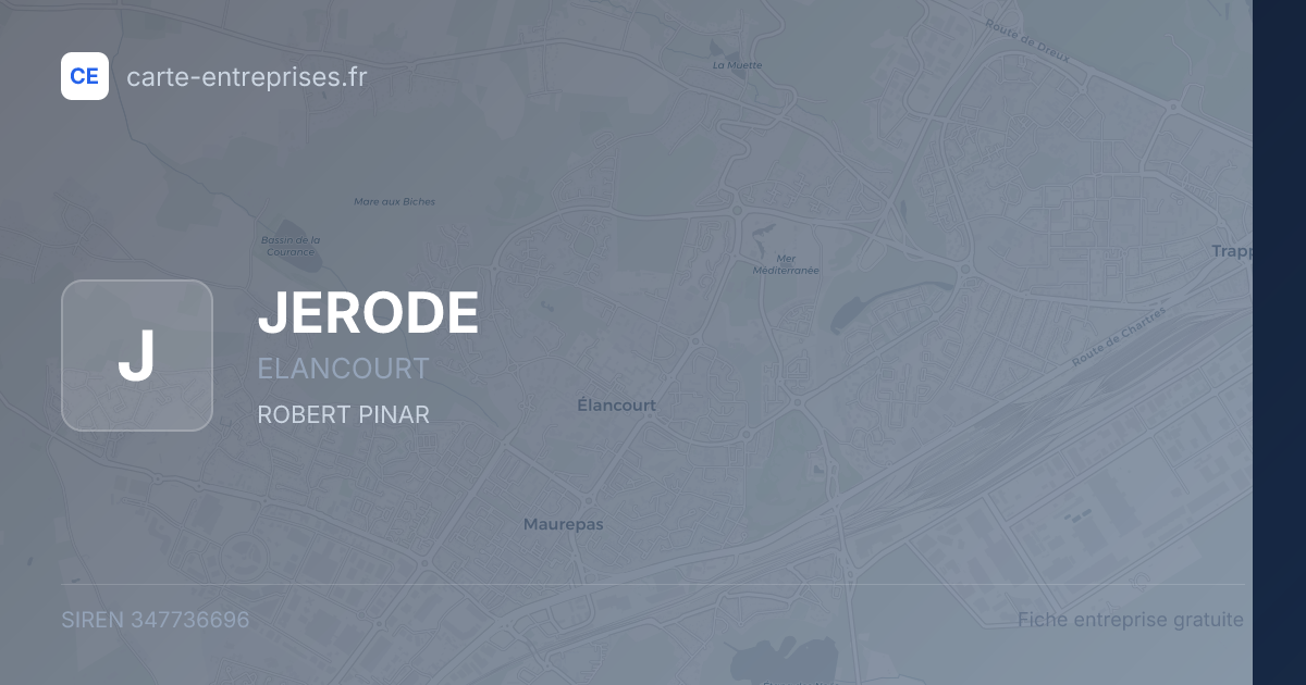 JERODE — 347736696 — fiche entreprise