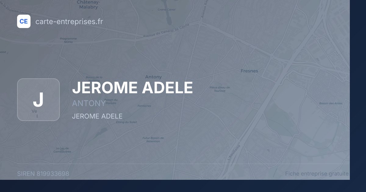 JEROME ADELE — 819933698 — fiche entreprise