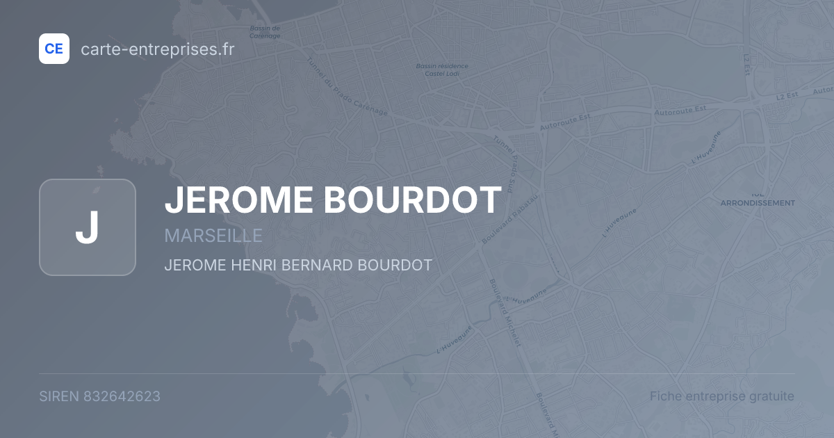 JEROME BOURDOT — 832642623 — fiche entreprise
