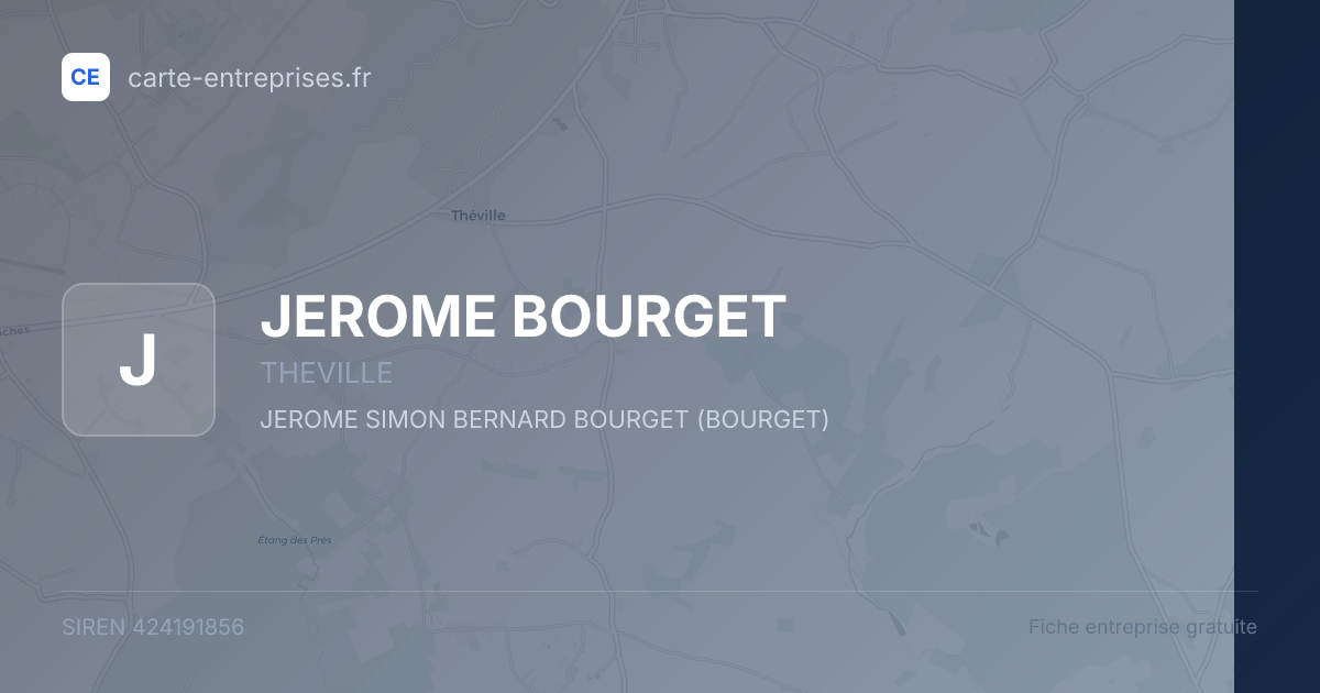 JEROME BOURGET — 424191856 — fiche entreprise
