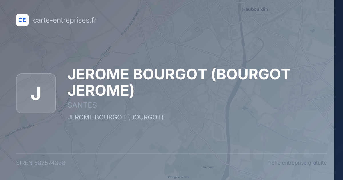 JEROME BOURGOT (BOURGOT JEROME) — 882574338 — fiche entreprise
