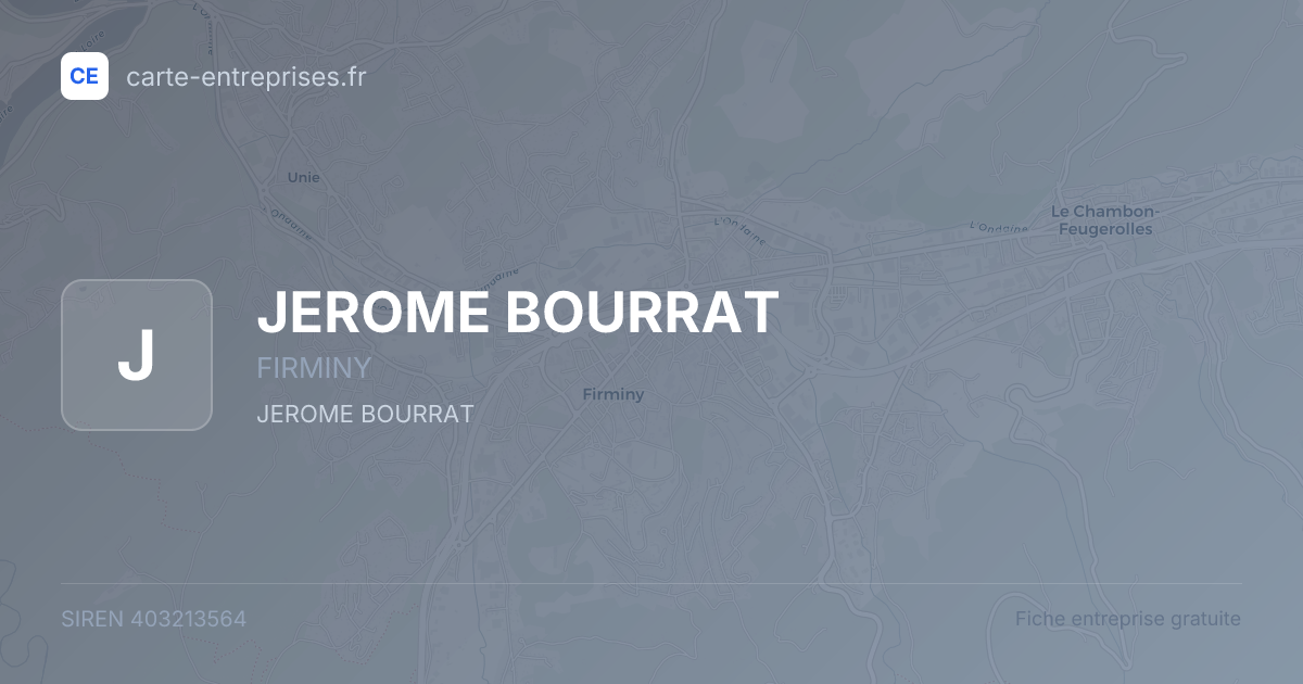 JEROME BOURRAT — 403213564 — fiche entreprise