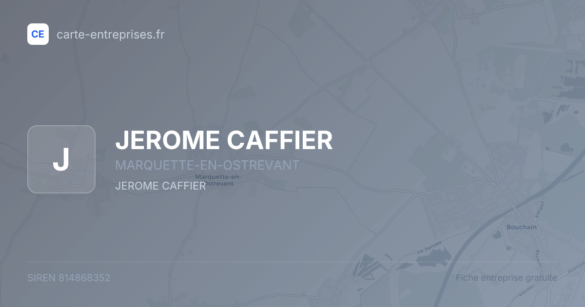 JEROME CAFFIER — 814868352 — fiche entreprise