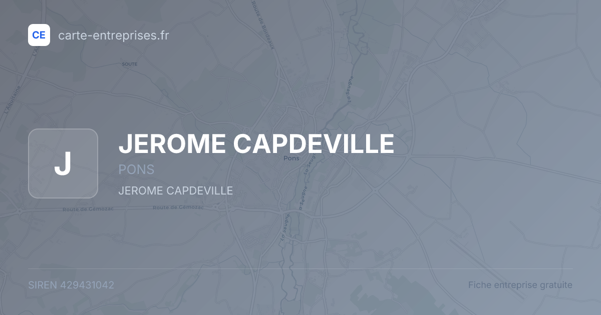 JEROME CAPDEVILLE — 429431042 — fiche entreprise