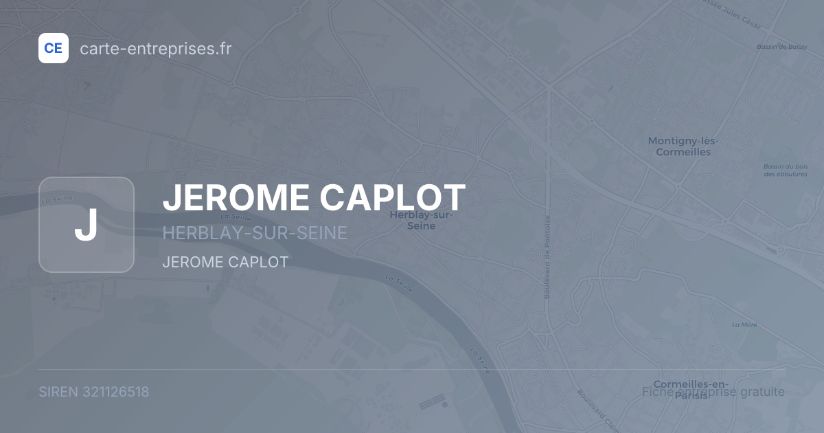 JEROME CAPLOT — 321126518 — fiche entreprise