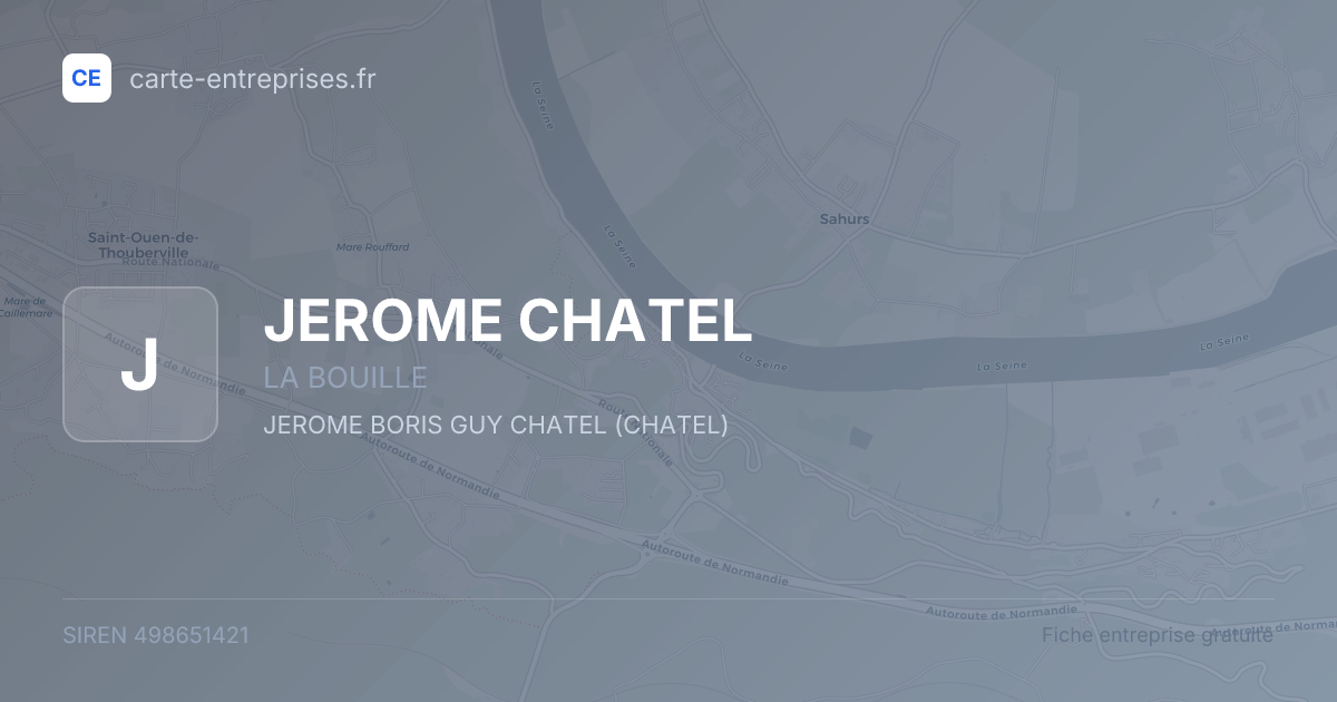 JEROME CHATEL — 498651421 — fiche entreprise