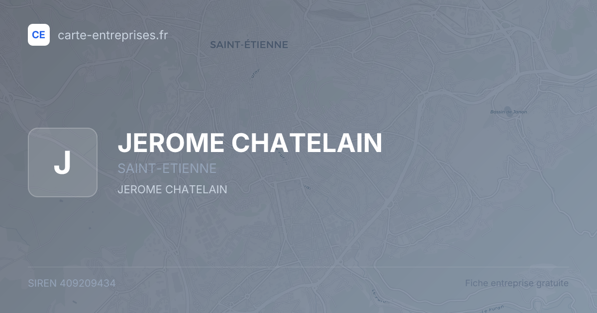 JEROME CHATELAIN — 409209434 — fiche entreprise