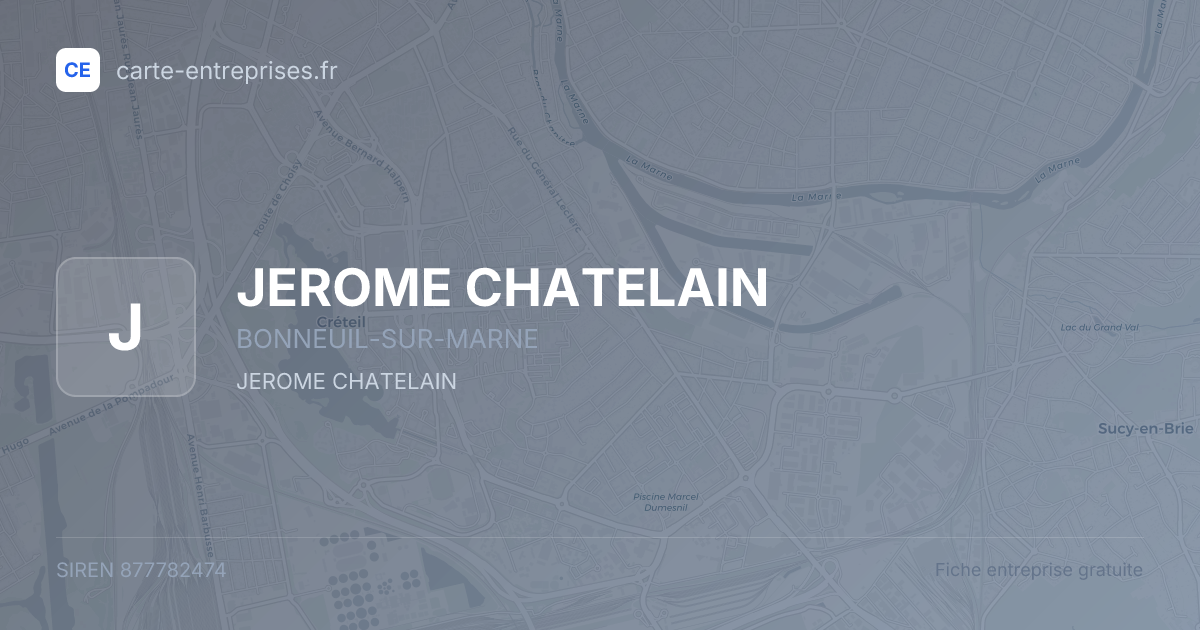 JEROME CHATELAIN — 877782474 — fiche entreprise