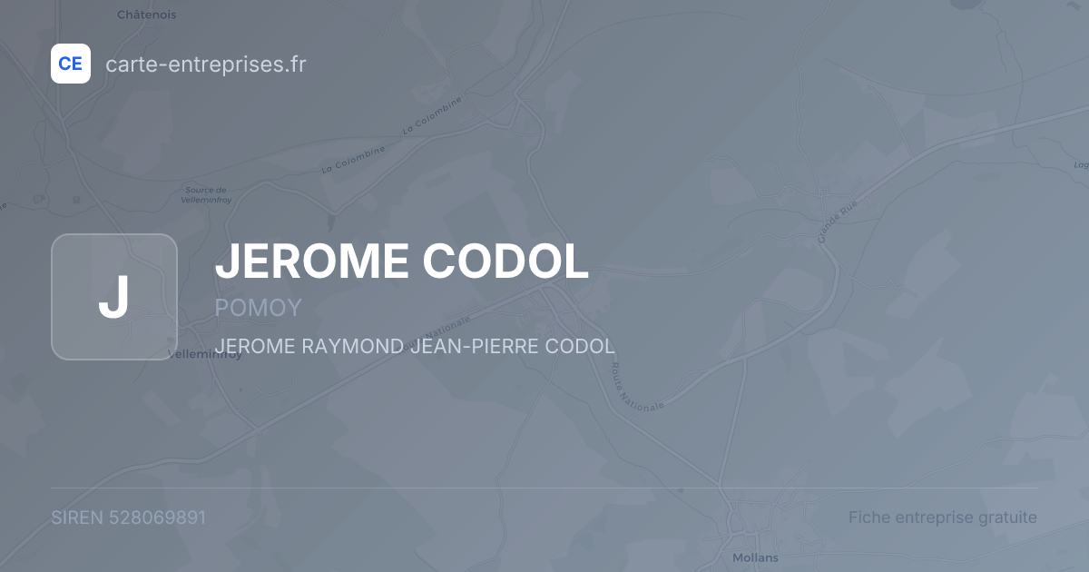 JEROME CODOL — 528069891 — fiche entreprise