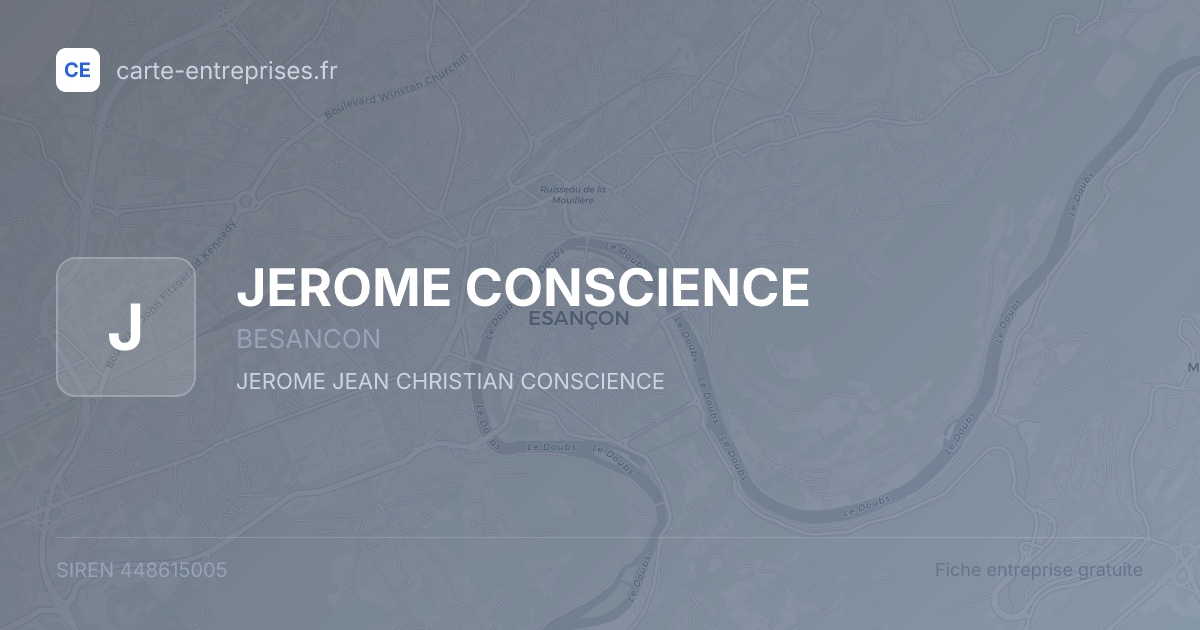 JEROME CONSCIENCE — 448615005 — fiche entreprise