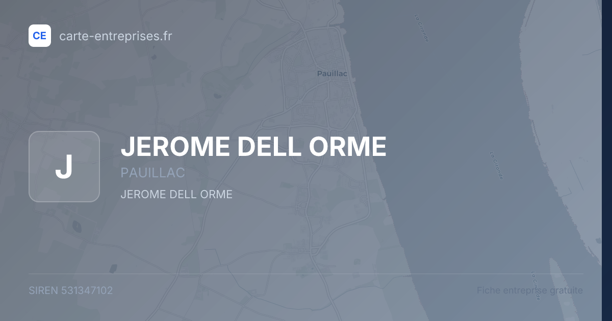 JEROME DELL ORME — 531347102 — fiche entreprise