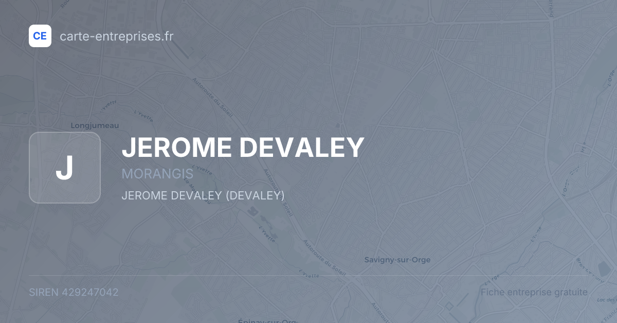 JEROME DEVALEY — 429247042 — fiche entreprise