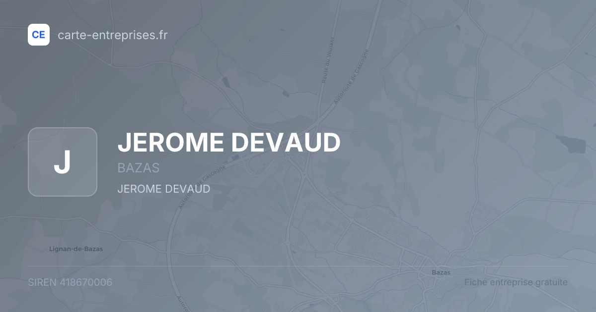 JEROME DEVAUD — 418670006 — fiche entreprise