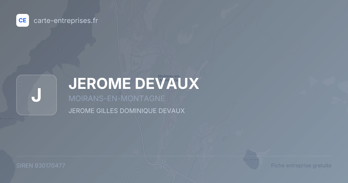 JEROME DEVAUX — 930170477 — fiche entreprise
