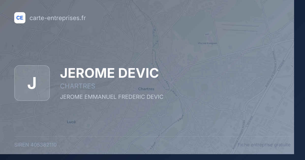 JEROME DEVIC — 405382110 — fiche entreprise