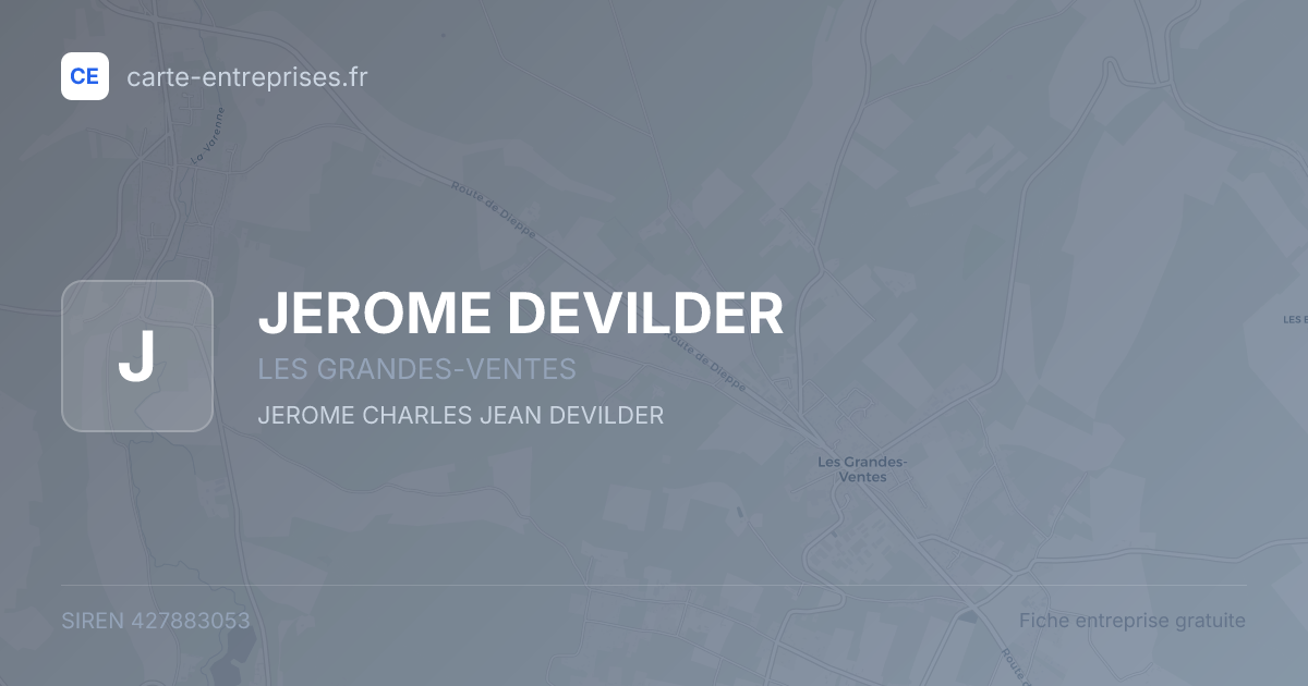 JEROME DEVILDER — 427883053 — fiche entreprise