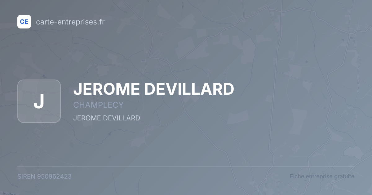 JEROME DEVILLARD — 950962423 — fiche entreprise