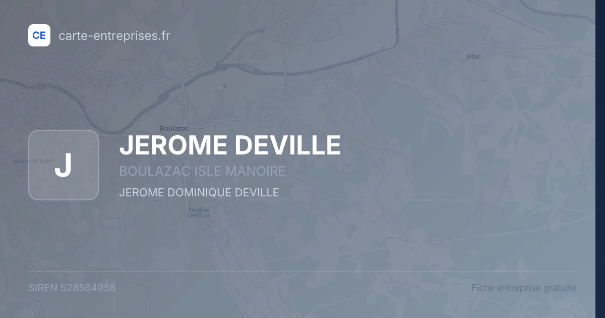 JEROME DEVILLE — 528564958 — fiche entreprise